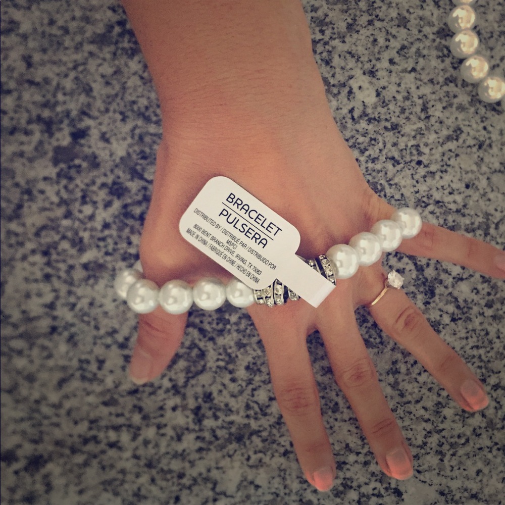 Faux Pearl Bracelets AND Lanyard